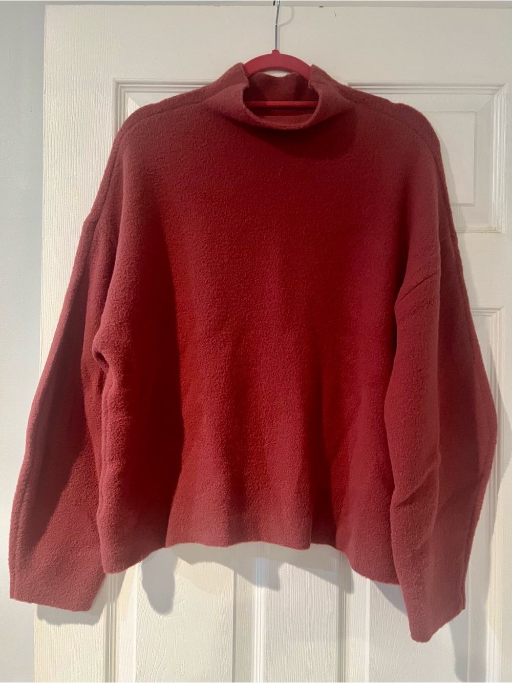 Express Women's Plush Turtleneck Sweater - Wine Red